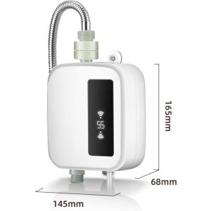 Átfolyós termosztatikus vízmelegítő 1,5 méter hosszú gégecsővel és zuhanyfejjel - 3500 W (BBV) (BBJH) - Image 4