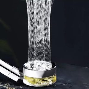 Víztakarékos turbóventilátoros masszázs zuhanyfej - 360°-ban forgatható fej (BBM) - Image 3