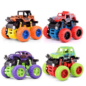 Lendkerekes kaszkadőrautó gyerekeknek - hátrahúzós ütésálló mini terepjáró graffiti mintával és rugós kerekekkel - akkumulátor nélkül működik (BBJ) - Image 7