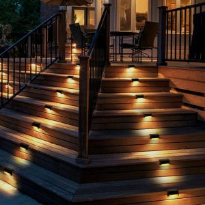 4 db-os lépcsőkorlátra helyezhető szolár lámpa - vízálló, környezetbarát megoldás teraszra, kertbe (BBV) - Image 8