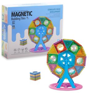 55 részes mágneses építőkészlet - alakzatok, város részletek és akár óriáskerék építéséhez - szórakoztató, készségfejlesztő, kreatív játék (BBJ) (BBMJ) - Image 6