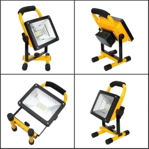 100W vízálló LED reflektor - 50.000 óra üzemidővel, tölthető akkumulátorral és 2400 lumen fényerővel (BBV) - Image 6