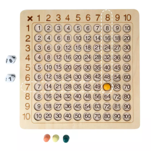 Készségfejlesztő fa játék iskolásoknak - szorzótábla oktató társasjáték rengeteg színes kiegészítővel (BBJ) - Image 9