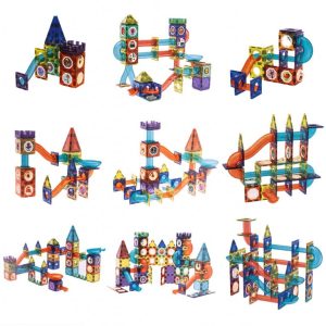 42 darabból álló varázslatos mágneses építő készlet - kreatív, fejlesztő játék golyópályával és világító labdákkal (BBJ) - Image 7