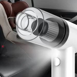 Szuper csendes, USB-ről és szivargyújtóról tölthető, vezeték nélküli mini porszívó kiegészítőkkel (BBJH) (BBM) - Image 4