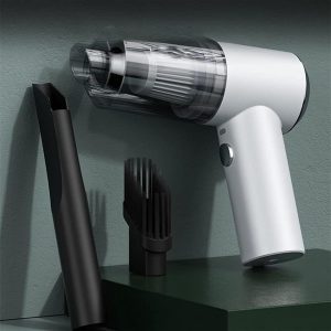 Szuper csendes, USB-ről és szivargyújtóról tölthető, vezeték nélküli mini porszívó kiegészítőkkel (BBJH) (BBM) - Image 3