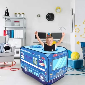 Rendőrautó alakú játszósátor gyerekeknek - könnyen felállítható - 112 x 70 x 70 cm (BBJ) - Image 2