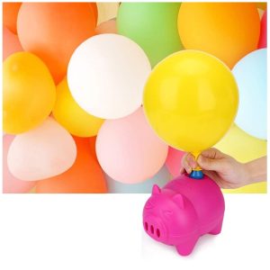 Aranyos, malacka formájú elektromos lufi felfújó készülék - léggömb pumpáló röfi kötözőszalagokkal (BBKM) - Image 3