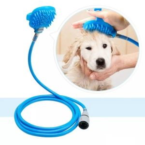 Csapra csatlakoztatható háziállat fürdető készlet - praktikus zuhanykesztyű kutyáknak, 2 méter hosszú slaggal (BBV) - Image 7