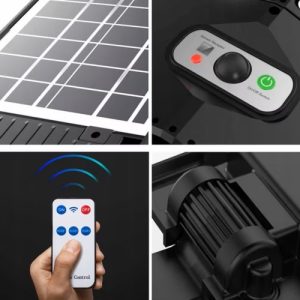 Worthair falra szerelhető, IP65 időjárásálló, napelemes kültéri lámpa - 0 energiafogyasztású, környezettudatos kültéri világítás 180 COB LED-del (BBV) - Image 4