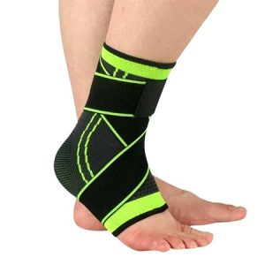 Kompressziós bokarögzítő állítható pántokkal sportoláshoz és bokafájdalmak ellen – zöld-fekete (BBM) (BBKM) - Image 5