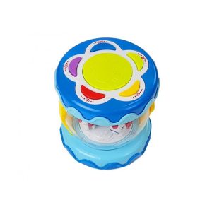 Világító, forgó, zenélő elemes körhinta aranyos lovacskákkal - 10,5 x 11,5 cm - kék (BBJ) - Image 4