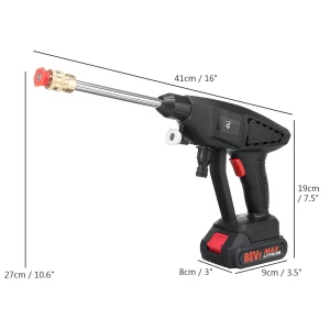 Akkumulátoros autómosó pisztoly - 120 liter/óra sebességgel, 5 méter hosszú csővel és 24Bar üzemi nyomással (THM)(BBV) - Image 4