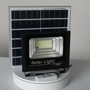 Garázsba, eresz alá, teraszra is felszerelhető napelemes lámpa - 100W kültéri LED reflektor különálló szolár panellel és állítható dőlésszöggel (BBV) - Image 6