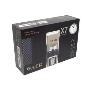 Waer x7 professzionális akkumulátoros hajvágó gép fésűvel és 4 cserélhető fejjel - extra könnyű, vezeték nélküli - 240V (BBV) - Image 4