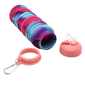 Összehajtható, 500 ml-es szilikon kulacs kiránduláshoz 80% helymegtakarítással (BBM) - Image 5