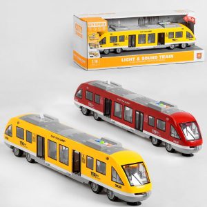 43 cm hosszú lendkerekes játék vonat élethű hanghatásokkal, nyitható ajtókkal és világító utastérrel (BBJ) - Image 4