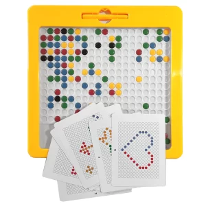 Mágneses pötyi kirakó - készségfejlesztő játék táblával, sablonokkal és színes kirakható elemekkel (BBJ) - Image 4