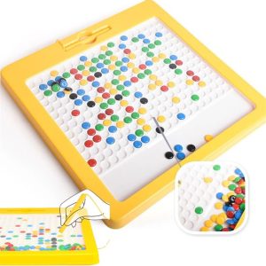 Mágneses pötyi kirakó - készségfejlesztő játék táblával, sablonokkal és színes kirakható elemekkel (BBJ) - Image 9