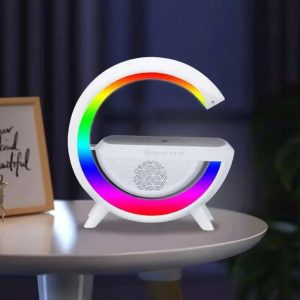 G2388A multifunkciós szórakoztató állomás - Bluetooth hangszóró, vezeték nélküli töltő, RGB LED party fény és éjszakai lámpa (BBV) - Image 5