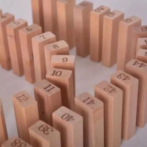 51 db-os, fából készült jenga - szórakoztató és készségfejlesztő toronyépítő társasjáték (BBMJ) - Image 5