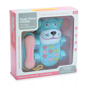 Zenélő, fejlesztő interaktív játék telefon - Cuki macis első telefonom, kék (BBJ) - Image 4