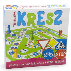 Kresz tanuló társasjáték - oktató játék dobókockával és színes bábukkal (BBMJ) - Image 4