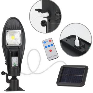 SOL1 Távirányítós, napelemes falra szerelhető kültéri lámpa - 100W (JX-258) (BBL) - Image 9