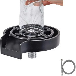 Automata pohár mosó berendezés - minden típusú pohár és palack könnyű elöblítéséhez - éttermekbe, bárokba, otthonra - fekete (BBM) - Image 14