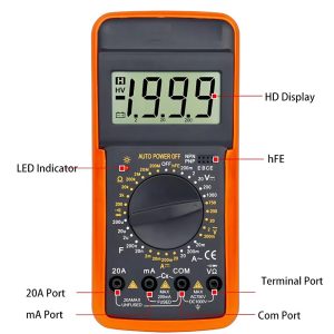 Digitális multiméter kihajtható támasztékkal, nagy kijelzővel (BBL) - Image 6