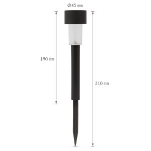 10 db LED-es kültéri leszúrható szolár lámpa – fekete (BBL) - Image 4