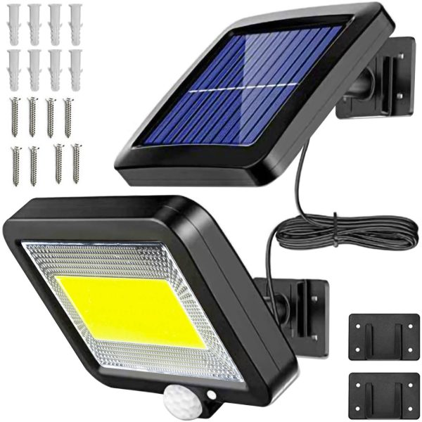 100 LED-es szürkület- és mozgásérzékelős, kültéri szolár lámpa (BB-10719) (5)
