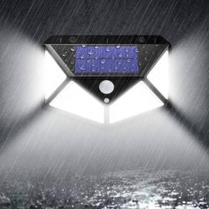 Mozgás- és szürkületérzékelős, 100 LED-es napelemes kültéri lámpa (BBL) - Image 4