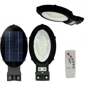 120W napelemes LED térvilágító lámpa – mozgásérzékelővel és távirányítóval (BBV) - Image 1