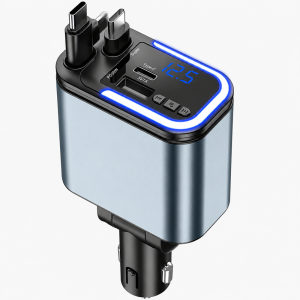 180W 5 az 1-ben LED-es autós gyorstöltő adapter – PD3.0 Type-C és USB szivargyújtós töltő telefonhoz (BBD) - Image 8