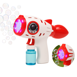 Fehér színű rakéta formájú automata buborékfújó fegyver – színes fényekkel (BBJ) - Image 1