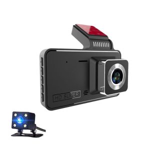 Széles látószögű 4 hüvelykes 1080P HD menetrögzítő autós DVR kamera elülső és hátsó videorögzítéssel (BBV)(BBD) - Image 10