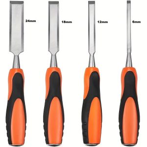 4 darabos rozsdamentes famegmunkáló vésőkészlet – 6mm, 12mm, 18mm, 24mm (BBL) - Image 1