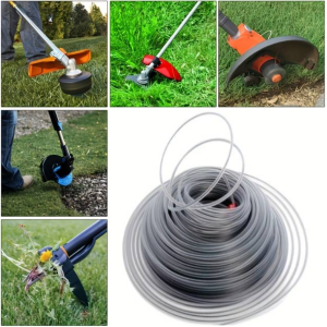50 méteres nejlon réteggel fedett acélhuzalos damil fűkaszához 2,4 mm (BBA) - Image 2