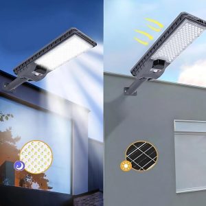 500W nagy fényerejű mozgásérzékelős LED utcai lámpa – energiahatékony és időjárásálló kültéri világítás (BBD) - Image 2
