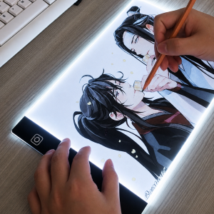 A4 LED rajztábla grafikus tábla – világító rajzmásoló lap állítható fényerővel (BBRLB1586) - Image 2
