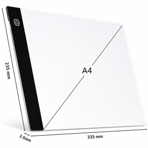 A4 LED rajztábla grafikus tábla – világító rajzmásoló lap állítható fényerővel (BBRLB1586) - Image 6