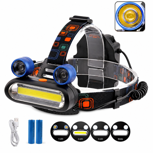 AKKUS LED-es fejlámpa (BL- XQ-168) (FX) (BBL)44