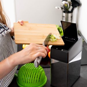 Automatikusan kinyíló 7 literes szemeteskuka - mozgásérzékelős, szuper higiénikus mini hulladékgyűjtő (BBV) - Image 2