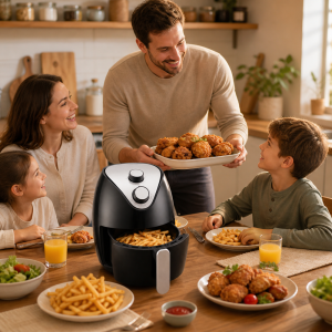 Air Fryer 2L 1000W – olaj nélküli meleglevegős fritőz analóg vezérléssel (FXI) - Image 3