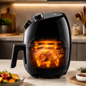 Air Fryer 2L 1000W – olaj nélküli meleglevegős fritőz analóg vezérléssel (FXI) - Image 5
