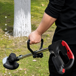 Akkumulátoros bozótvágó és fűszegélynyíró készlet – XXL kerekes kerti fűnyíró, 2 akkumulátorral (BBRLB1005) - Image 2