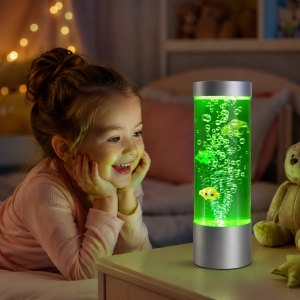 Akvárium hatású buborék lámpa trópusi halakkal – LED hangulatlámpa vízi effekt világítással (THM) - Image 2