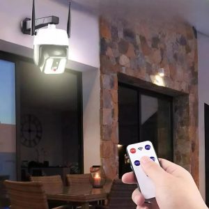 Álkamera napelemes fali lámpa SMD LED mozgásérzékelővel és távirányítóval – CH23-249 (BBV) - Image 2