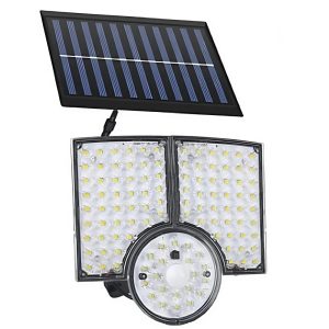 Állítható fejes kültéri napelemes mozgásérzékelős lámpa – energiahatékony és időjárásálló világítás (BBL) (BBJH) - Image 1